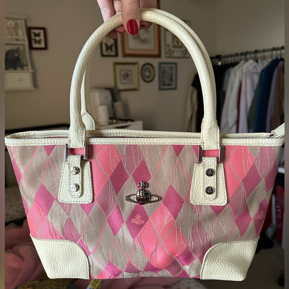 Vivienne westwood pink plaid handbag 👜